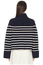 view 3 of 4 Ilaria Stripe Turtleneck in Navy