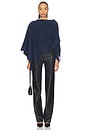 view 5 of 5 Darcey Cowl Poncho in Navy