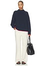view 5 of 4 Hazel Roll Neck Pullover in Navy