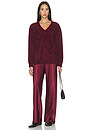 view 5 of 4 Jada Brushed Cashmere V Neck Pullover Sweater in Pomegranate