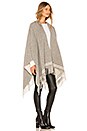 view 3 of 3 Striped Poncho in Grey Multi