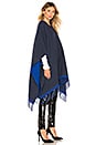 view 2 of 3 Double Face Poncho in Blue Multi