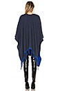 view 3 of 3 Double Face Poncho in Blue Multi