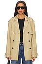 view 1 of 5 Beverly Cropped Trench in Tan