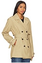 view 3 of 5 Beverly Cropped Trench in Tan