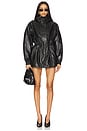 view 1 of 3 Monica Faux Leather Foil Jacket in Black
