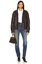 view 4 of 4 Aria Leather Bomber in Brown