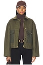 view 1 of 4 Nonie 2-1 Cotton Jacket in Olive