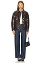 view 5 of 5 Amy Faux Patent Leather Jacket in Brown