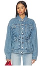 view 1 of 4 Amy Cinched Denim Trucker Jacket in Ithica