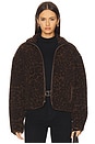 view 1 of 4 Sun Sherpa Zip Up Jacket in Leopard