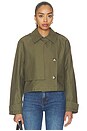 view 2 of 5 Jamie Cropped Trench in Green