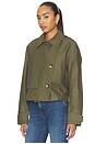 view 3 of 5 Jamie Cropped Trench in Green