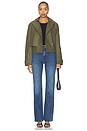 view 5 of 5 Jamie Cropped Trench in Green