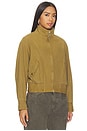 view 4 of 5 Eliza Canvas Bomber Jacket in Gold