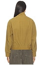 view 5 of 5 Eliza Canvas Bomber Jacket in Gold