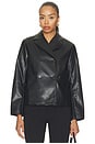 view 1 of 5 MANTEAU IMITATION CUIR FINLEY in Black