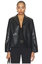 view 2 of 5 MANTEAU IMITATION CUIR FINLEY in Black
