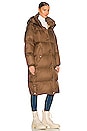 view 3 of 4 Joelle Long Puffer in Brown