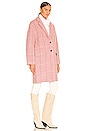 view 2 of 3 Estelle Cocoon Check Coat in Pink Multi