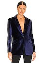 view 1 of 4 Margot Velvet Blazer in Blue