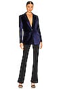 view 4 of 4 Margot Velvet Blazer in Blue