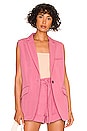 view 1 of 5 Margot Sleeveless Blazer in Blush Pink