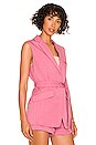 view 3 of 5 Margot Sleeveless Blazer in Blush Pink