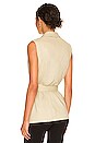 view 4 of 5 Margot Linen Sleeveless Blazer in Light Sage