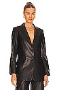 view 2 of 5 Charles Leather Blazer in Black