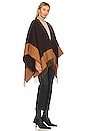 view 3 of 4 Highlands Reversible Poncho in Espresso