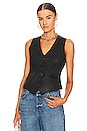 view 1 of 4 Vanessa Leather Vest in Black