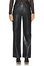 view 1 of 6 Shea Faux Leather Straight Pant in Black