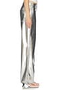 view 3 of 6 Logan Faux Leather Wide Leg Pant in Silver
