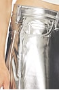 view 6 of 6 Logan Faux Leather Wide Leg Pant in Silver
