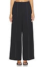 view 1 of 6 Irina Highrise Contrast Stitch Pant in Black