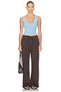 view 5 of 6 PANTALÓN PHOEBE  in Dark Brown Satin