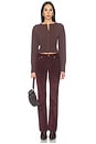 view 6 of 6 Peyton Bootcut Pant in Dark Burgundy