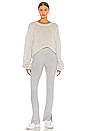 view 4 of 4 The Knit Rib Flare Pant in Light Grey