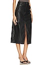 view 2 of 4 Sid Faux Leather Midi Skirt in Black