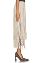 view 3 of 6 JUPE À FRANGES JASMINE in Stone