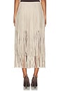 view 4 of 6 JUPE À FRANGES JASMINE in Stone