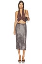 view 6 of 6 Lili Beaded Skirt in Chocolate