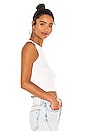 view 2 of 5 The Knit Ribbed Cropped Tank in White