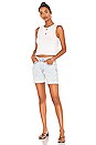 view 4 of 5 The Knit Ribbed Cropped Tank in White