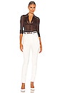 view 4 of 5 Pacey Button Down Top in Dark Brown
