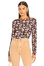 view 1 of 4 Sabeen Long Sleeve Top in Black Multi