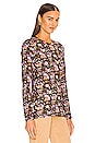 view 2 of 4 Sabeen Long Sleeve Top in Black Multi