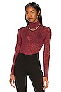 view 1 of 5 Valencia Table Floral Turtleneck in Burgundy