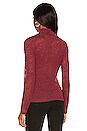 view 3 of 5 Valencia Table Floral Turtleneck in Burgundy